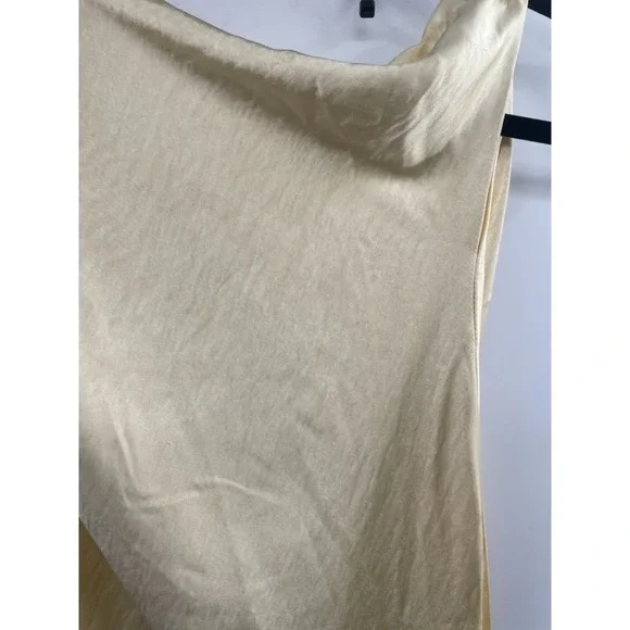 NWT Meshki Yvette Slip Maxi Dress Asymmetrical Hem Women's Small Butter Yellow - Picture 10 of 13